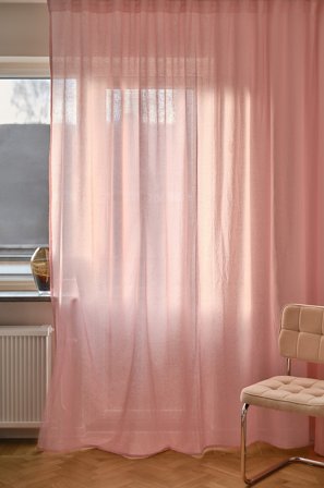 Jotex - Gardin Linblanding 1-lengde Ekstra Bred Ferskenrosa - LILL - Kjøp Multifunksjonsgardiner hos Jotex