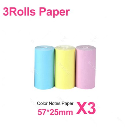 57*25MM Termopapper Etikett Klistermärken Självhäftande Rullar Papper För Mini Skrivare Direktutskrift Barnkamera Utskriftspapper Ersättning
