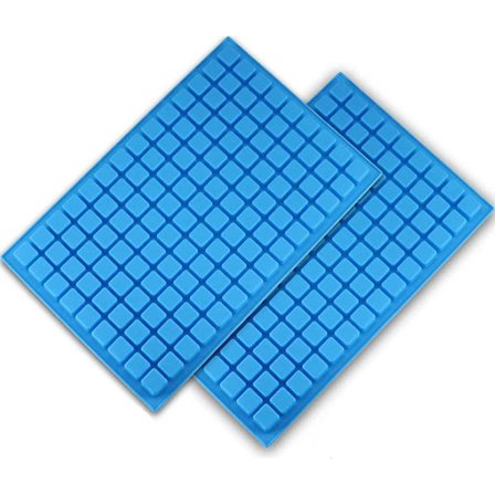 Silikonformar för godis choklad gummy bakning, 2 st 126 hålighet mini kvadrat