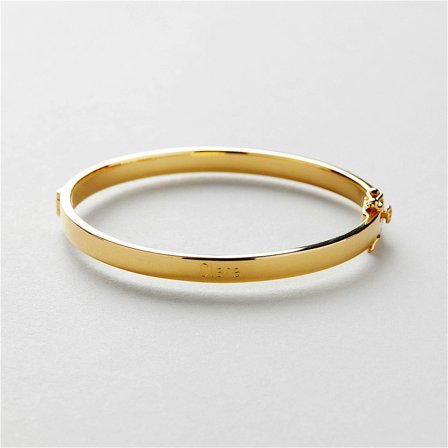 Chloé Bangle Armband Gravur - 24K VERGOLDETES STERLINGSILBER