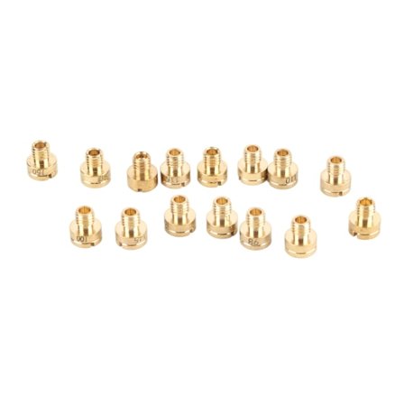 15 stk. forgasser hoveddyse sett 88‐150 Metall Slitesterk dyse for Mikuni N100 604 VM22 VM24 VM26 VM30