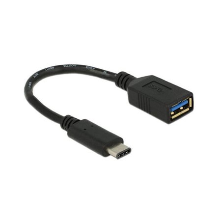 Delock USB-C male to USB USB-A female Adapter, 15 cm - Black