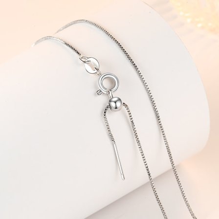 Vitguldskedja [0,8 mm tjock 45 cm lång-Halsband - Koppar