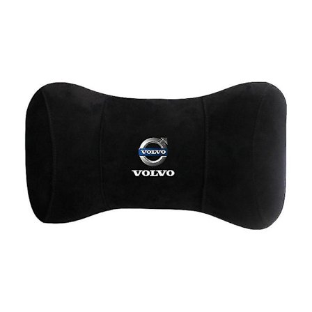 Sopii Volvoon Peurannahkainen Tyyny Tyyny Kaula Tyyny Auto Kaulanikama Tyyny Istuin Nukkumistyyny Auto Nukkumis-KOKO: musta