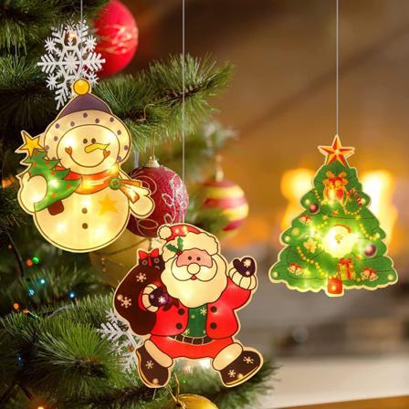 Julupplysta fönsterdekorationer med sugkopp MarryChristmas L