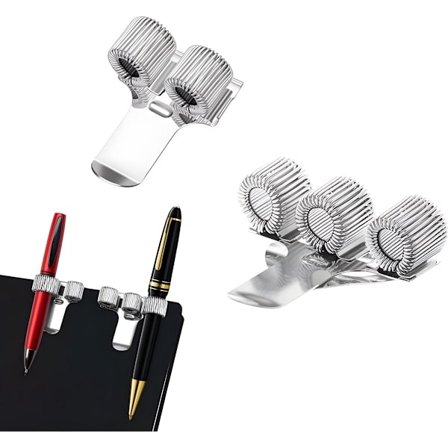 Metal Pen Holder - 2 Stykker - Pen Holder 2 Penne & Pen Holder 3 Penne - Pen Holder Clip - Pen Holder Sygeplejersker - Pen Loop - Letvægt - Holdbar