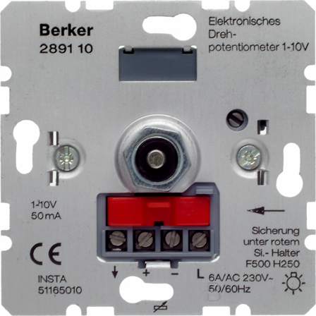 Hager 289110 Potensiometer 1-10V, LR, Strømbrytere & vegguttak