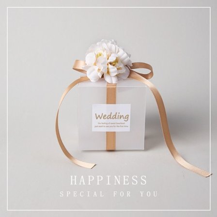 10ST Bröllopsfavoritlåda Chokladgodisaskar FROST CHAMPAGNE