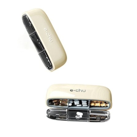 Pillerburk Medicinbehållare Box VIT vit