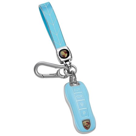 FlkwoH Passar för Porsche Nyckelskal Cayenne Macan Paramela Nyckelfodral 718 Modifieringsnyckel Böjd nyckel