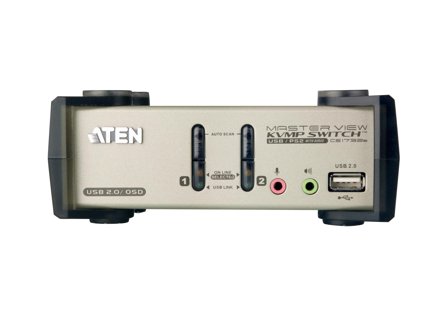 ATEN KVMP Switch 2-port inkl. Kabler XGA USB2 Audio OSD