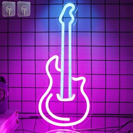 Guitar Neon Skilt, LED Kunst Vægdekoration, Neon Lys med USB Dæmpbar, Studio Musikelsker Fest Bar Soveværelse Dekoration, Kreative Gaver til 