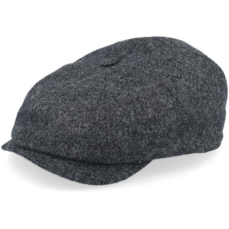 CTH Ericson - Grå traditionalbeanie Caps - Aaron Moon Shetland Graphite Flat Cap @ Hatstore