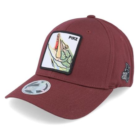 Skillfish - Rood flexfit Cap - Pike Pro Fishing Wooly Combed Maroon Flexfit @ Hatstore