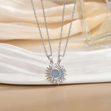 Magnetisk Sol & Måne Halskæde Sæt - Bedst Sælgende Smykker til Par, Moderigtig Matchende Gave til Hende/Ham