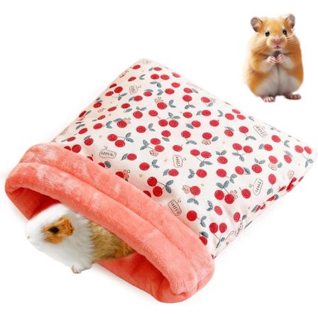 Hamster Sovepose, Marsvinsseng, Varm, Maskinvaskbar, til Hamstere, Lille Dyrs Vinter Seng til Kaniner, Dværge, Chinchillaer/Pindsvin (Pink)