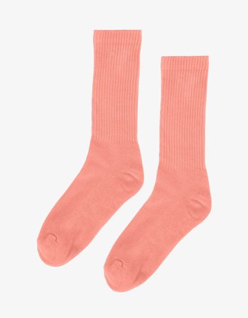 Organic Active Sock - Bright Coral - 36-40