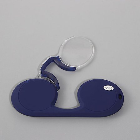 Est Portabla Mini Nenäpidike Lukulasit Miehet Naiset Söpö Avaimenperä Suurennuslasi sininen 2XL Diopteri 3.0 sininen