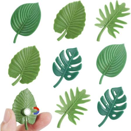 8 stk Monstera Plant Kjøleskapsmagneter, Tropical Leaves Kjøleskap