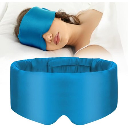 Silk Sleep Mask - Adjustable Strap - Light Blocking - Silk - Perfect for Travel and Office Use - For Men and Women
