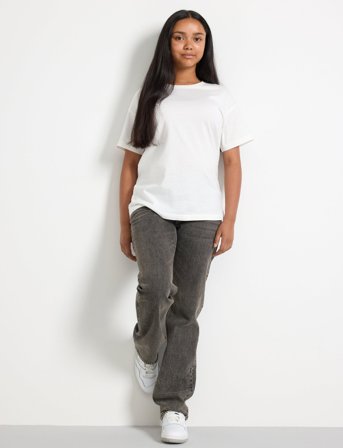 Lindex Trousers Denim Stella - Grey - 128