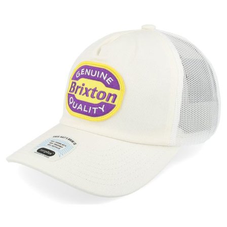 Brixton - Vit trucker Keps - Neon Keaton Hat White/Yellow Trucker @ Hatstore