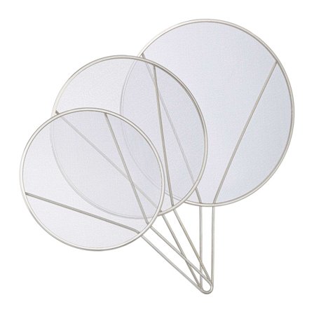 sæt med 3 stænkskærme til stegepander