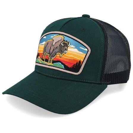 Wild Spirit - Grün Trucker Cap - Buffalo Big Patch Light Forest/Black Trucker @ Hatstore