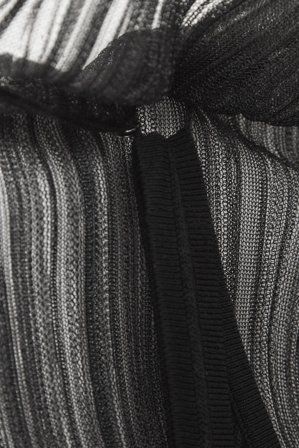 COS Women's Abito Midi In Tessuto Plissé Velato in Nero