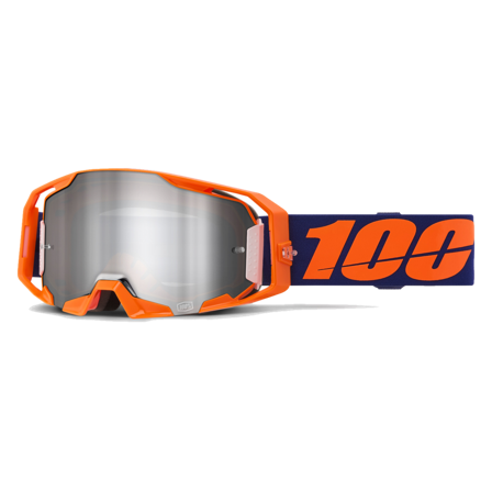 Gafas de Cross 100% Armatic -Lente Espejo Naranja neón
