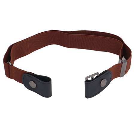 Stretch Bælte Spændefrit Justerbart Japansk Usynligt Bælte til Kvinder Mænd Brun