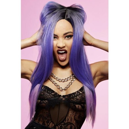 Amethyst Ombre Super Vixen Peruk Violett