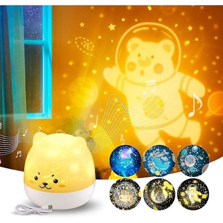 Light Speaker 360u00b0 Projection Rotatable Remote Control Star