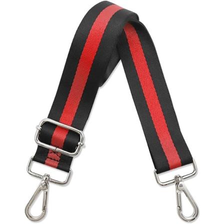 Olkalaukkuhihna, vaihdettava crossbody-laukku, raidallinen Black Red