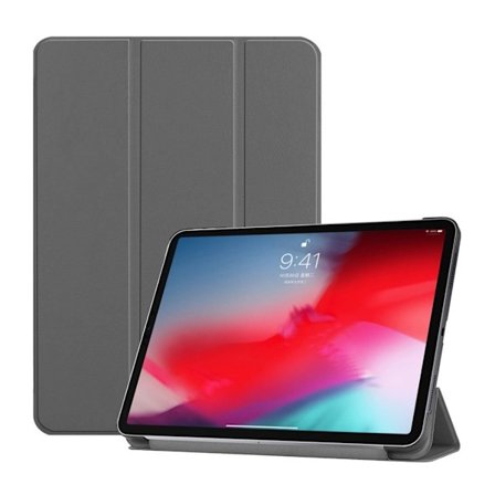 iPad Pro 11 inch (2018) vikbart syntetläder tablett skyddsfodral - Grå