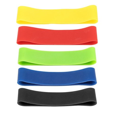Latex Resistance Bands Set om 5 - Finger-, tå- och handgreppsövningsband