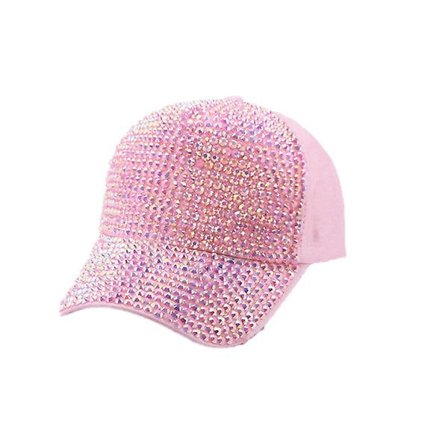 Baseballkasket Farverig Rhinestone Diamond Snapback-kasket Spring Summer Hat