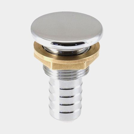 Tankventilator krom/mäss 19mm utan nät