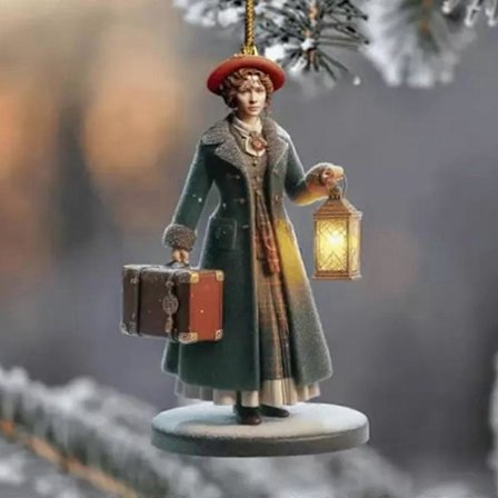 2024 Uudet joulukuusenkoristeet, Outlander-aiheinen perhekollaasi joulu 8 cm [DB] C 1 kpl C