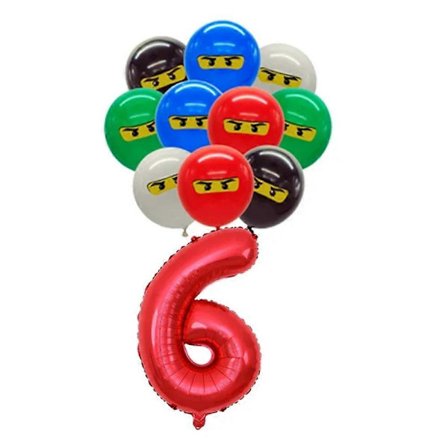 Til Børnefødselsdag Ninja Tema Festartikler Service Tallerken Kop Servietter Dug Dekorationer Banner Ballon Til Drenge