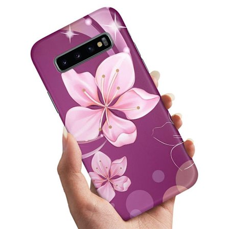 Samsung Galaxy S10 - Skal/Mobilskal Vit Blomma