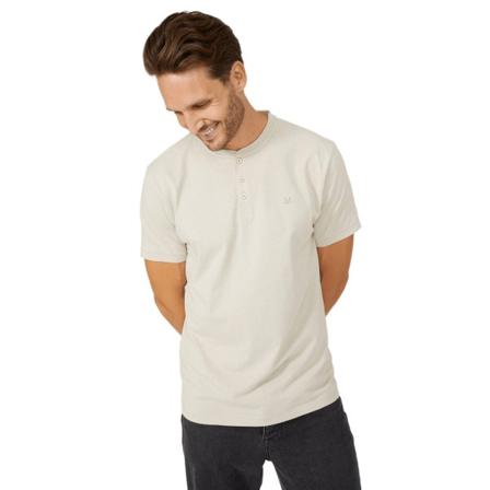 Mantaray Henley T-shirt För Män M Light Stone