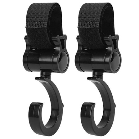 Käännettävät monitoimiset lastenvaunukoukut, yleismallinen lelukassi, 2 kpl