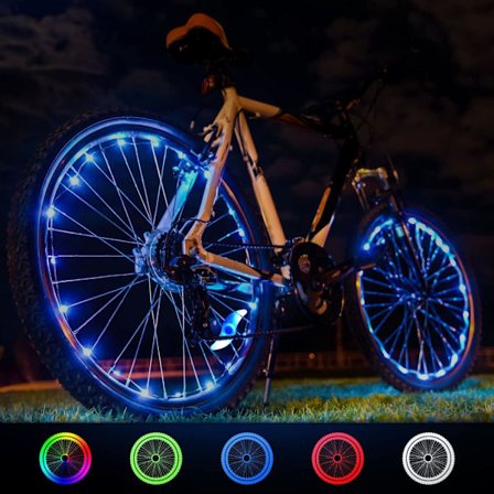 Cykeltillbehör för barn i åldern 9-12 år, Present till pojkar och flickor 5-14 år, Blå cykellampor[YJD]