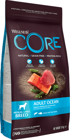 CORE Petfood - Dog Adult Adult Ocean Medium & Large Breed Salmon & Tuna Dry 1,8 kg - Hund - Hundefôr & hundemat - Tørrfôr for hund - ZOO.no