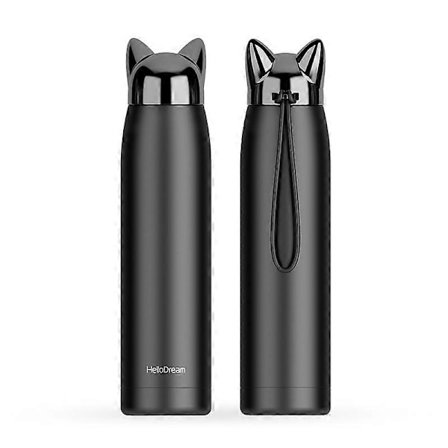 Termosmuki Söpö Kissa Termos Ruostumattomasta Teräksestä Valmistettu Vesipullo Eristetty Matkapullo Söpö Naisille Tyhjiötermos Monivärinen Valinnainen