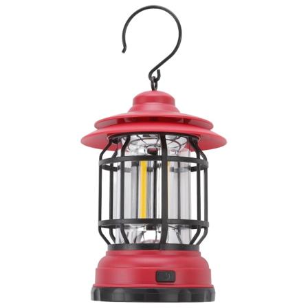 Ulkoilmaretkeilyteltan valo USB-ladattava monitoiminen retrohevoslyhty hätäkäyttöön tarkoitettu kannettava valo