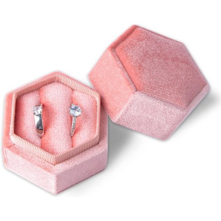 Häärenkaan laatikko, samettikuusikulmainen rengaslaatikko 2 paikkaa rengaslaatikko w