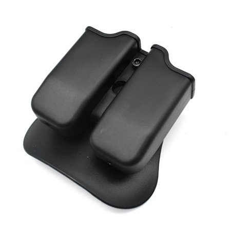 Tactical Pistol Double Magazine Pouch 9mm Mag Holder Carrier for Glock 17 19,Beretta M9 92,9mm .40 Cal airsoft jakttillbehör