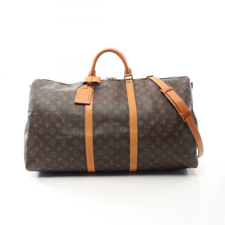Louis Vuitton Vintage Pre-owned Keepall Bandouliere Monogram Tas , Bruin , Dames , Maat: ONE Size Vintage Tassen